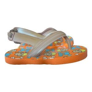 Baby Boy Old Navy Pirate Monkey Skull & Crossbones Slingback Sandals - Sz 4